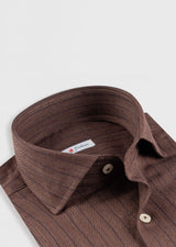 Brown - Navy Long Sleeve Shirt