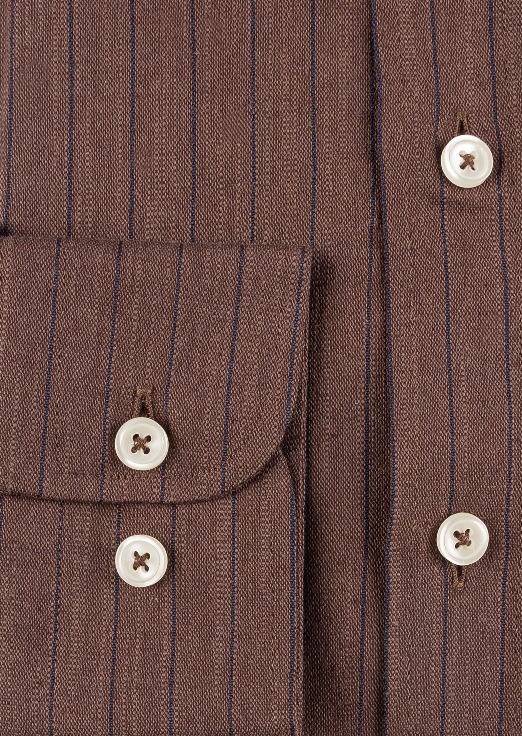 Brown - Navy Long Sleeve Shirt