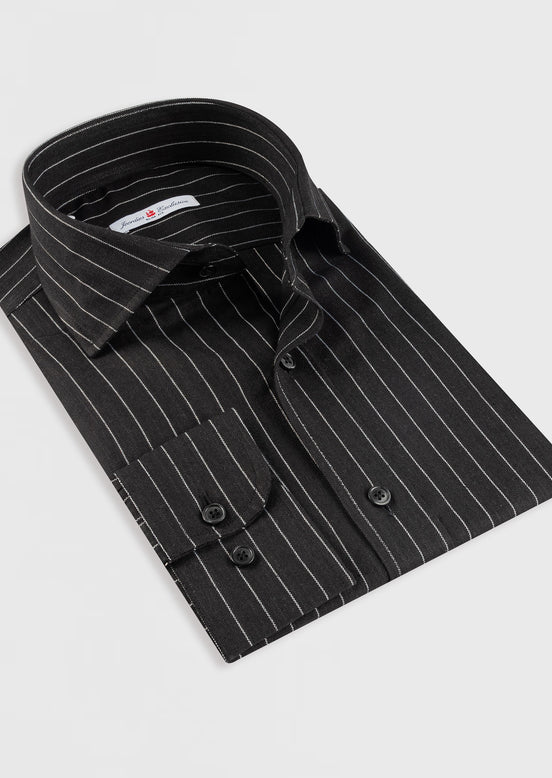Black - White Long Sleeve Shirt
