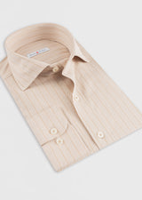Beige - Brown Long Sleeve Shirt