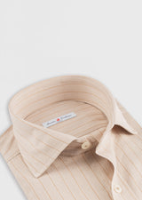 Beige - Brown Long Sleeve Shirt
