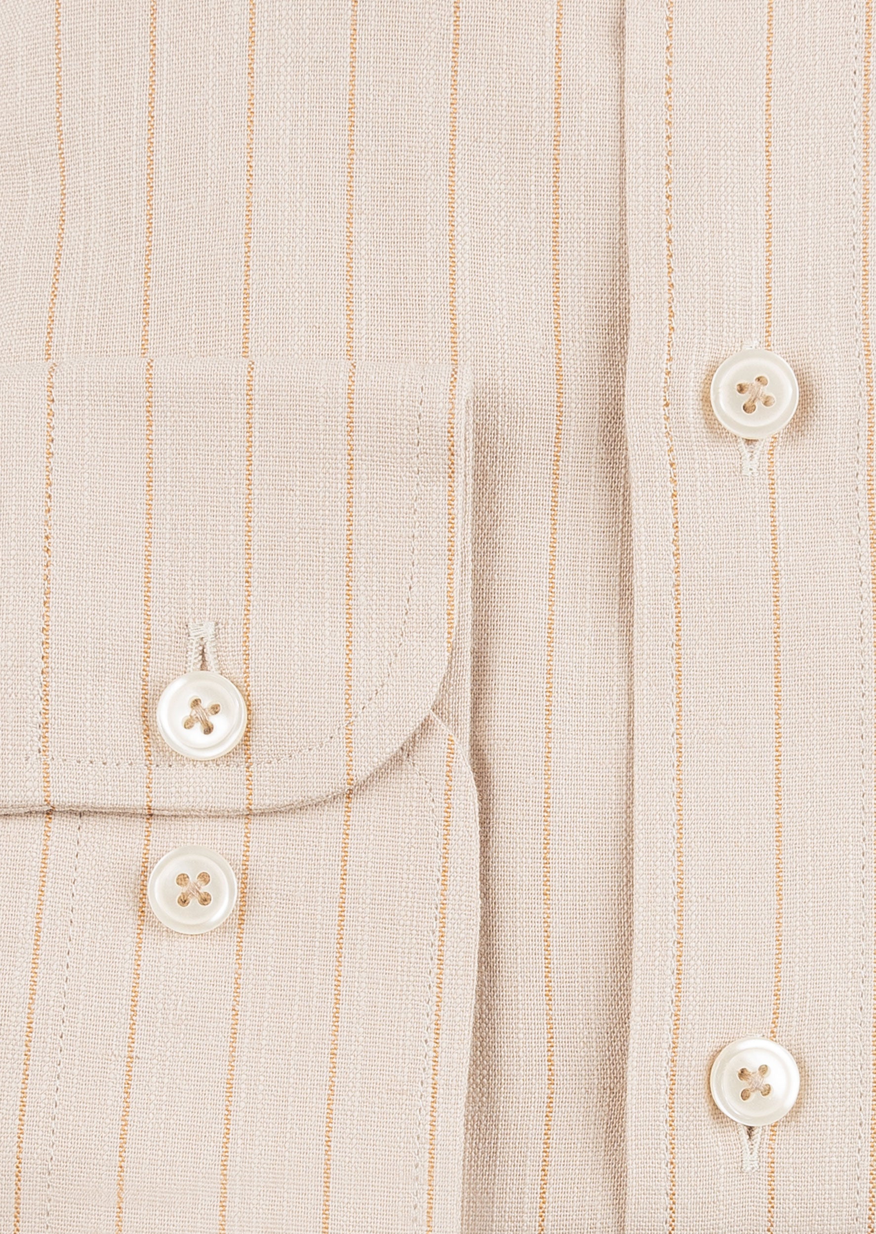 Beige - Brown Long Sleeve Shirt