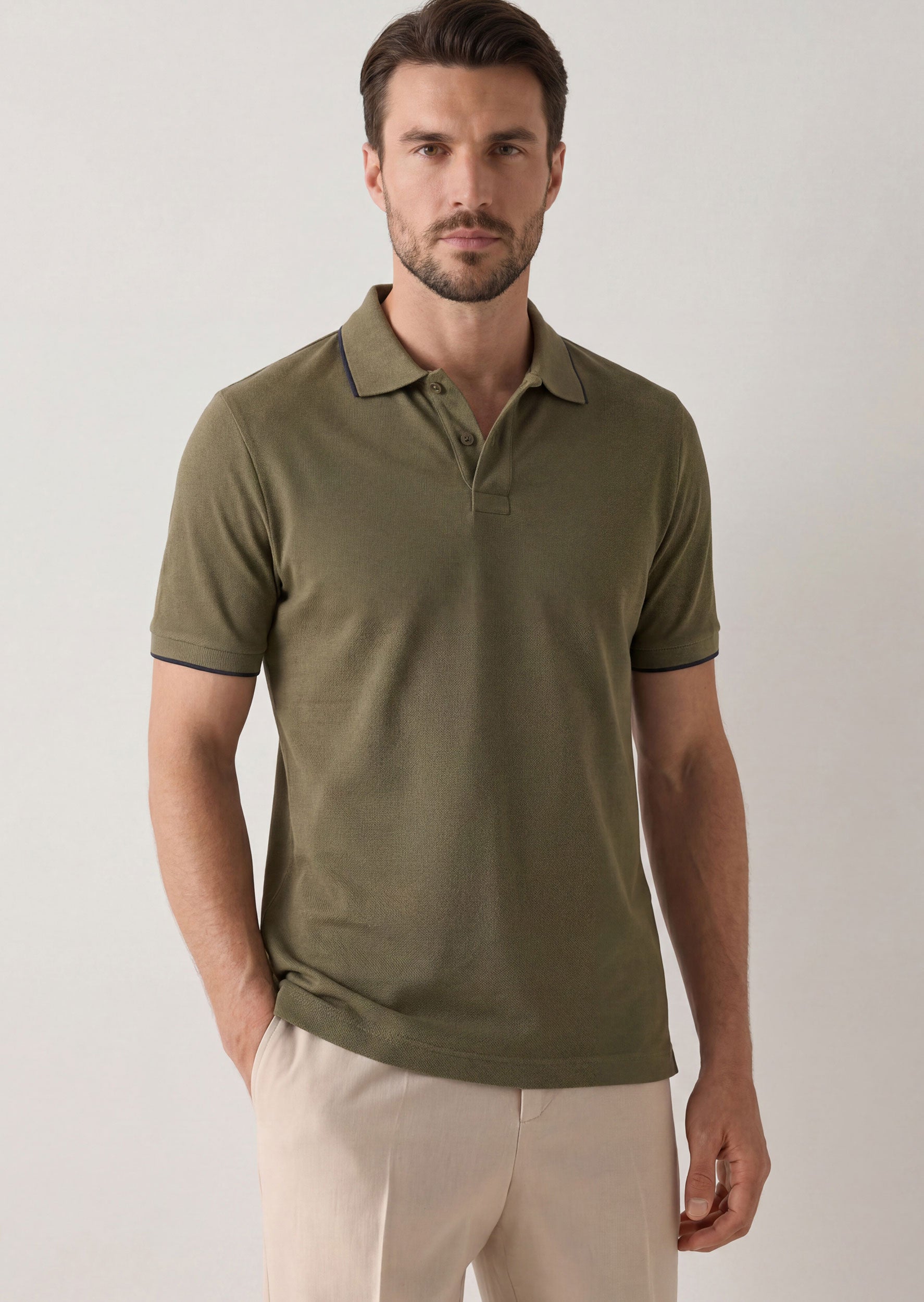 Khaki Polo T-Shirt