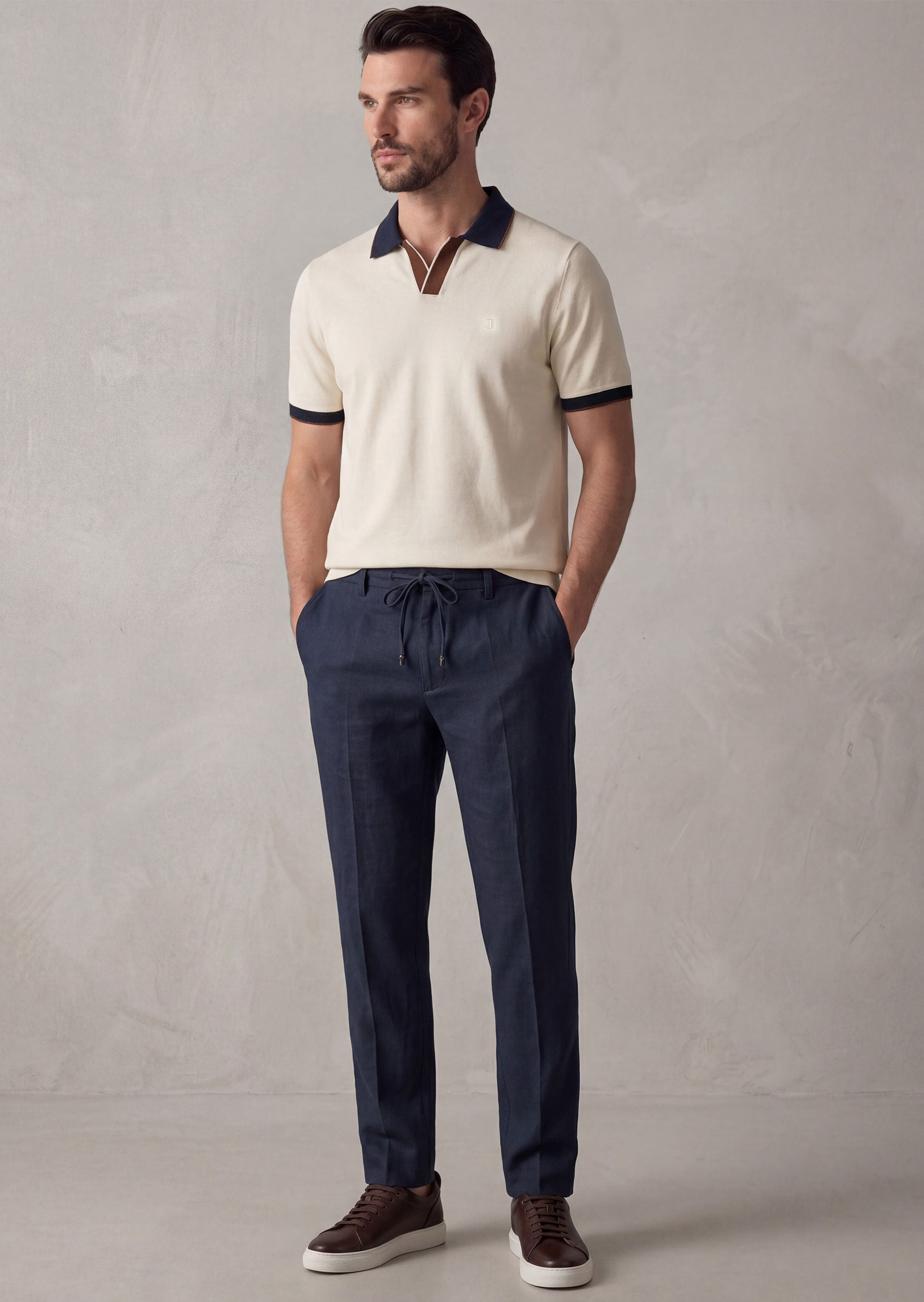 Cream Polo T-Shirt