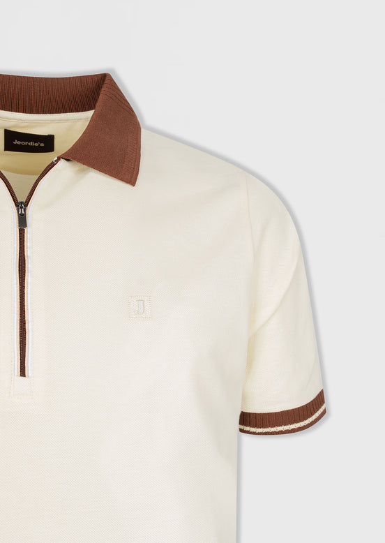 Cream Polo T-Shirt