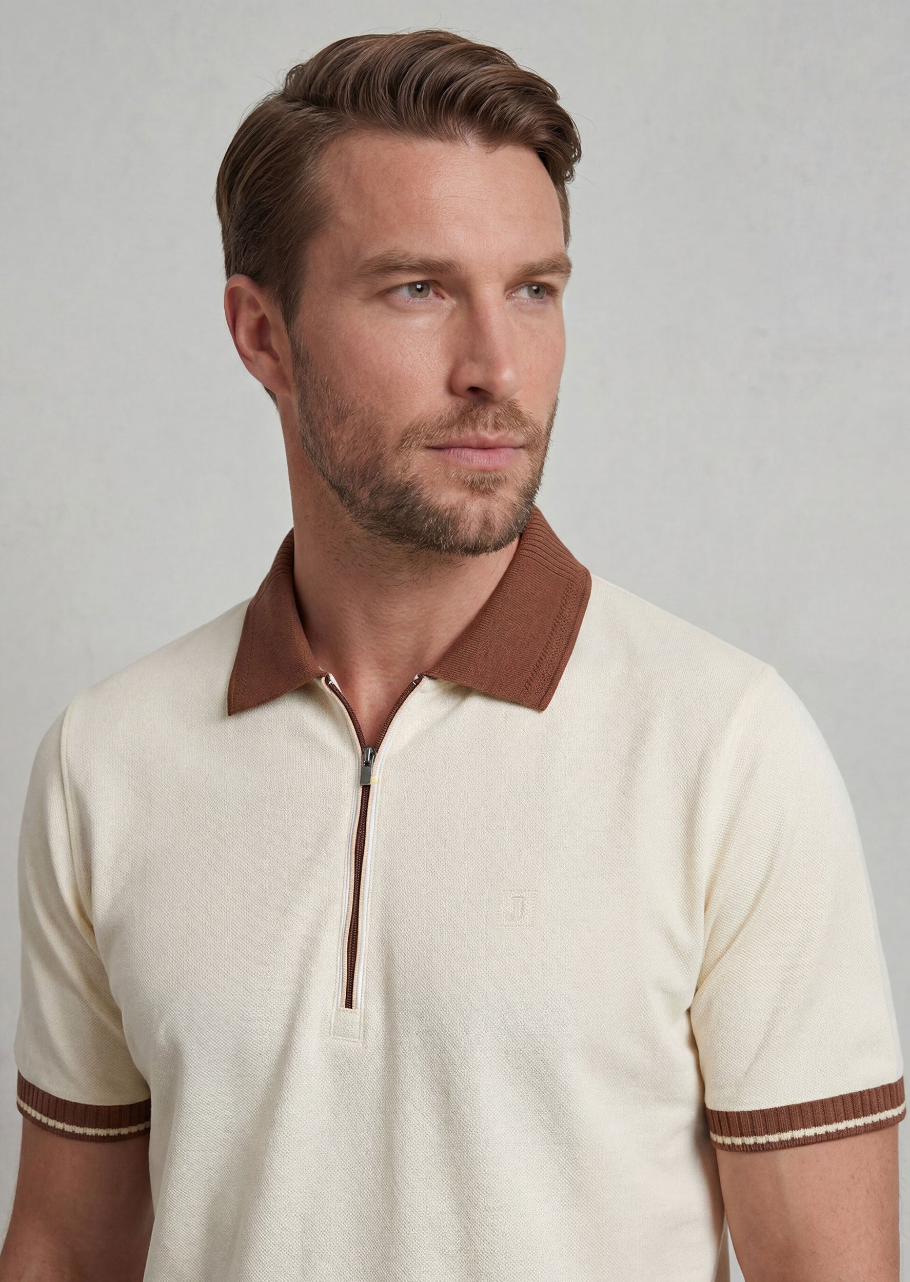 Cream Polo T-Shirt