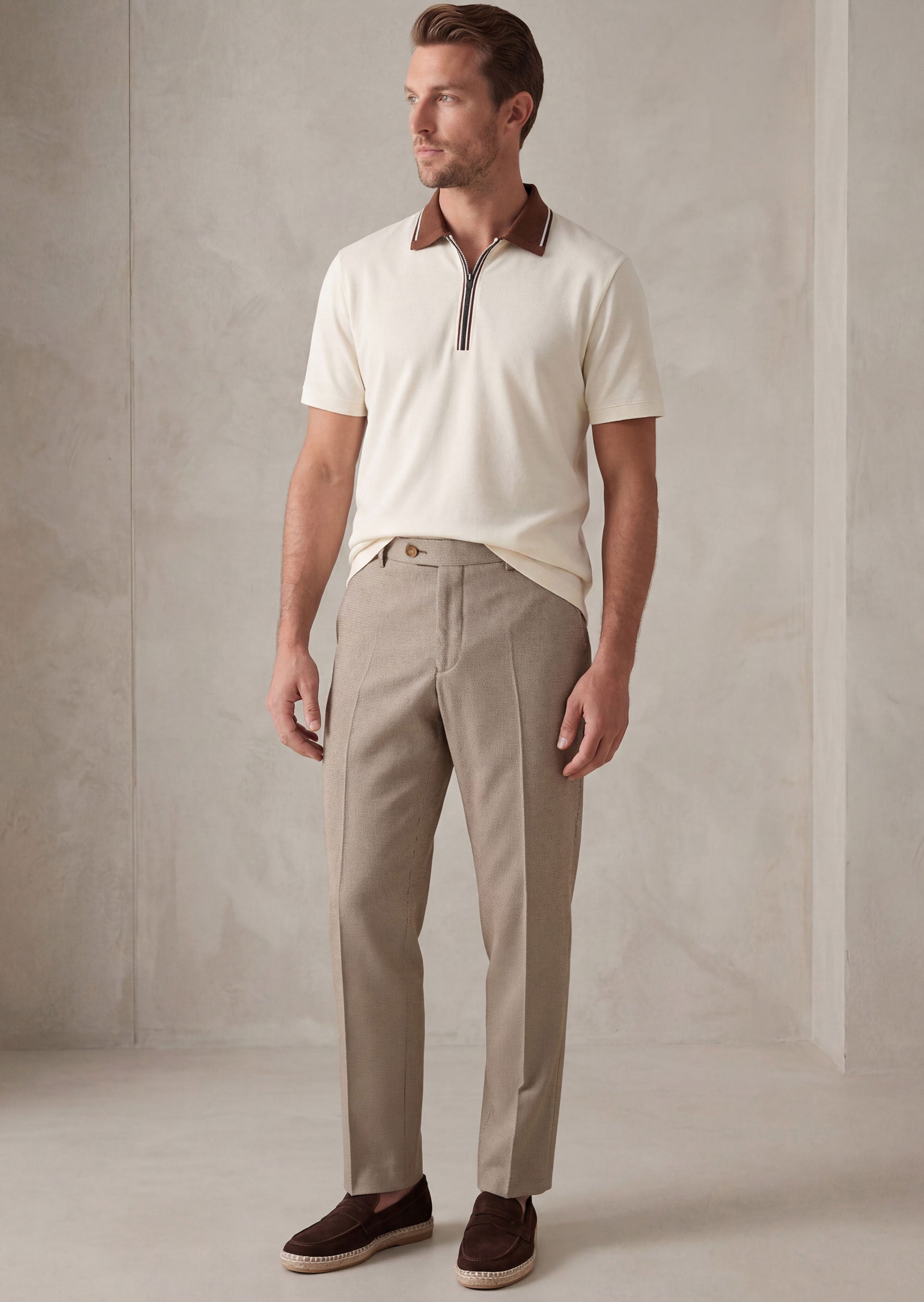 Cream Polo T-Shirt