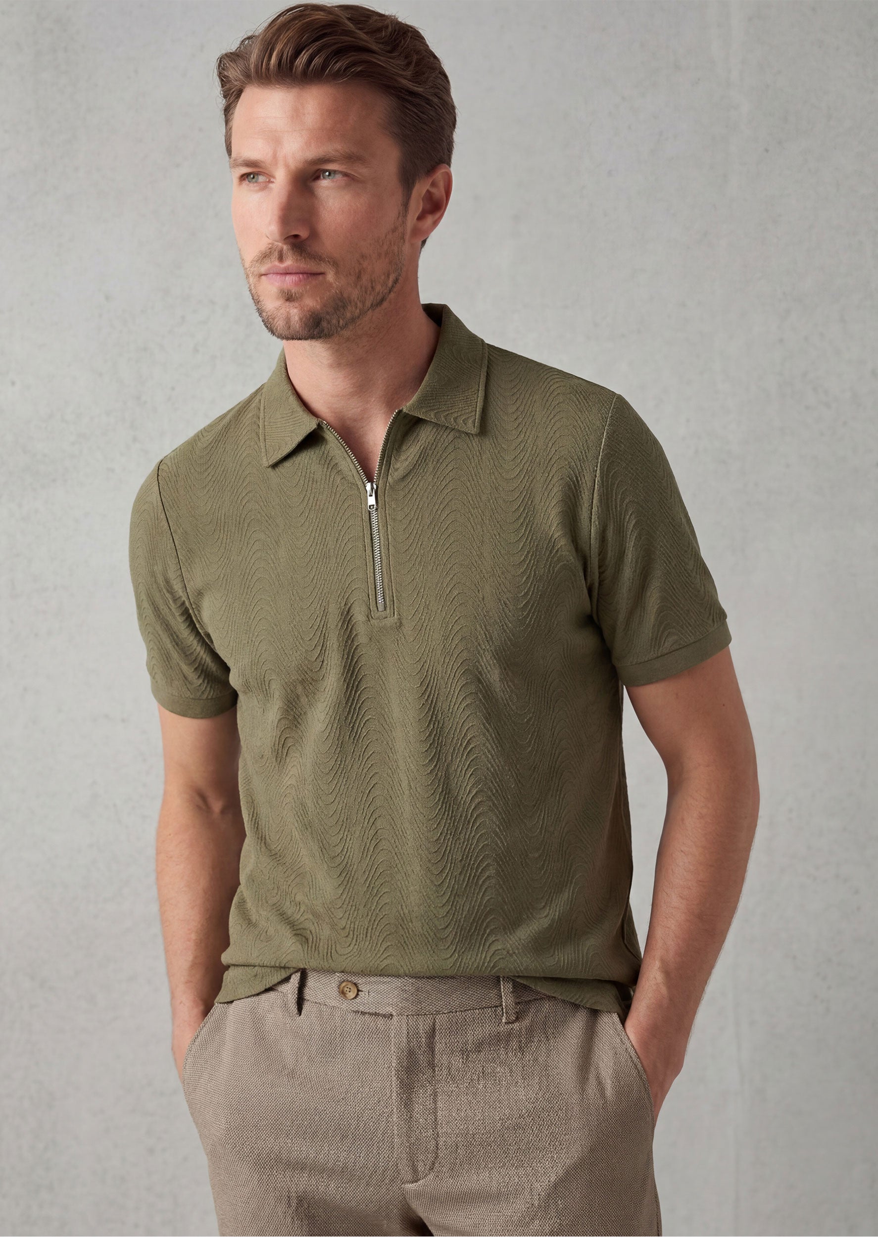 Khaki Polo T-Shirt