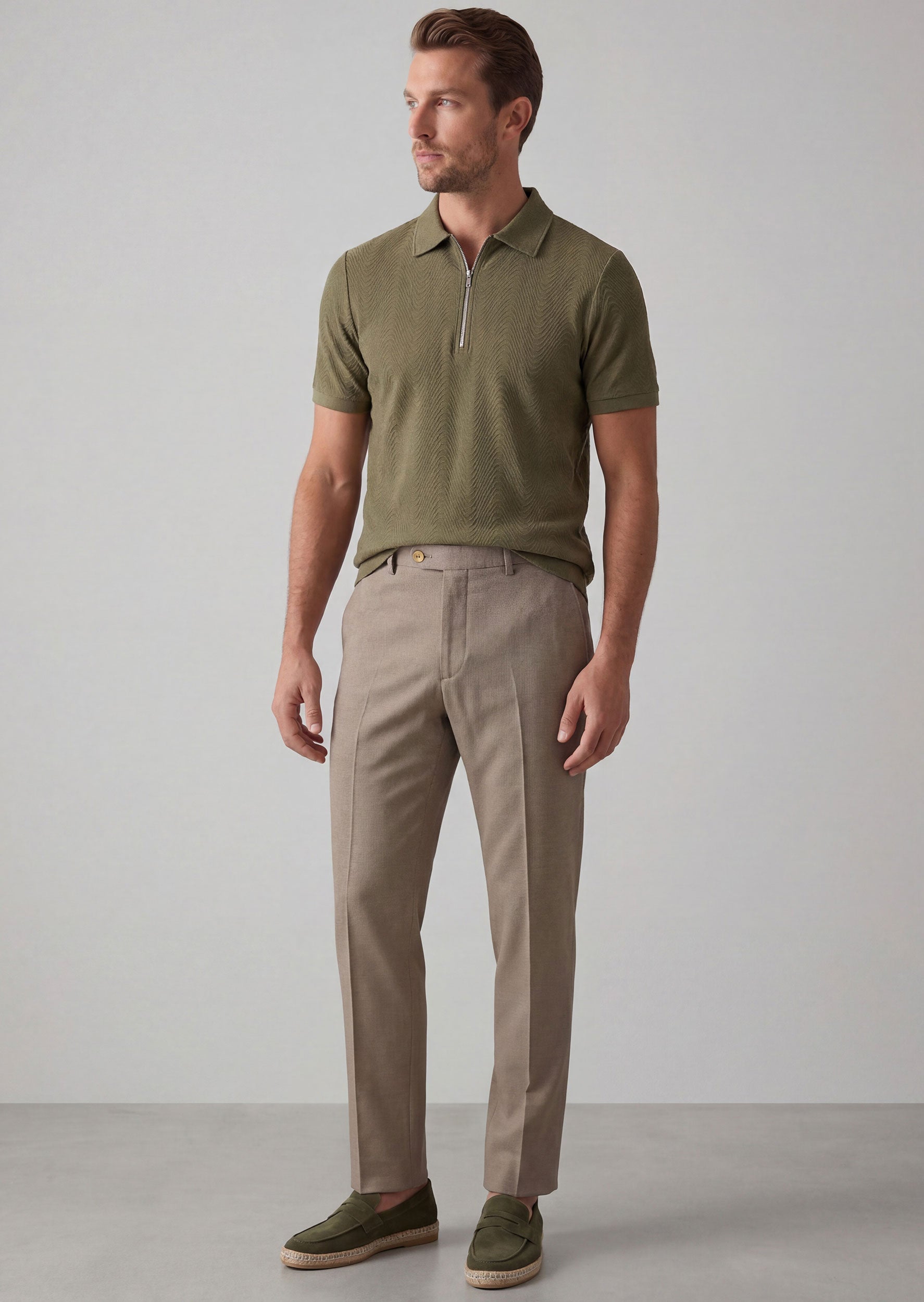 Khaki Polo T-Shirt
