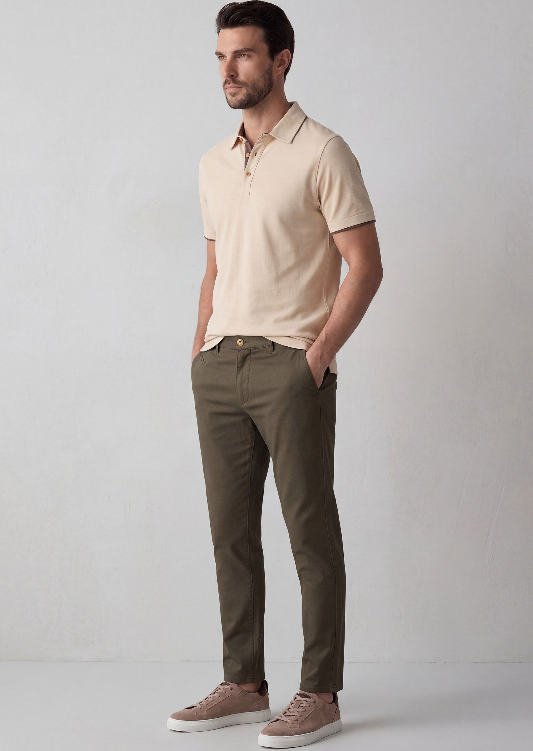 Beige Polo T-Shirt