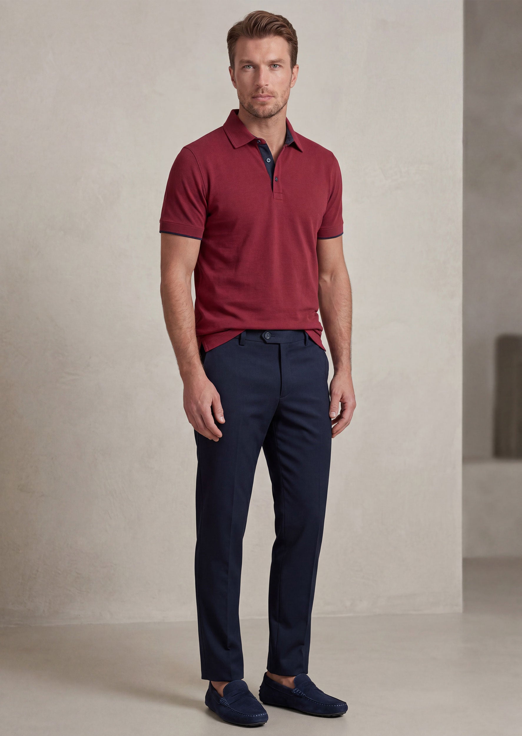 Burgundy Polo T-Shirt