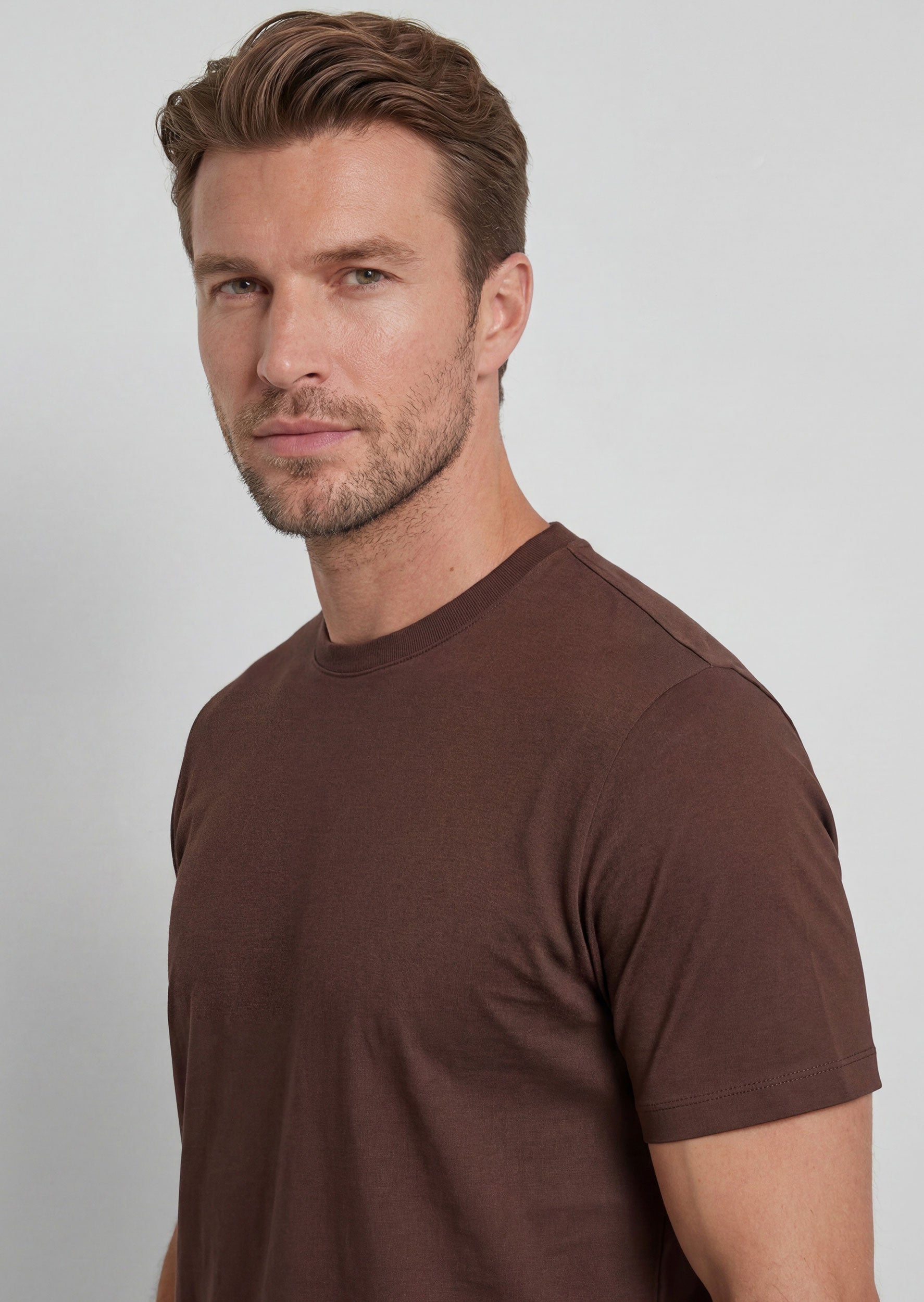Brown Crew Neck T-shirt