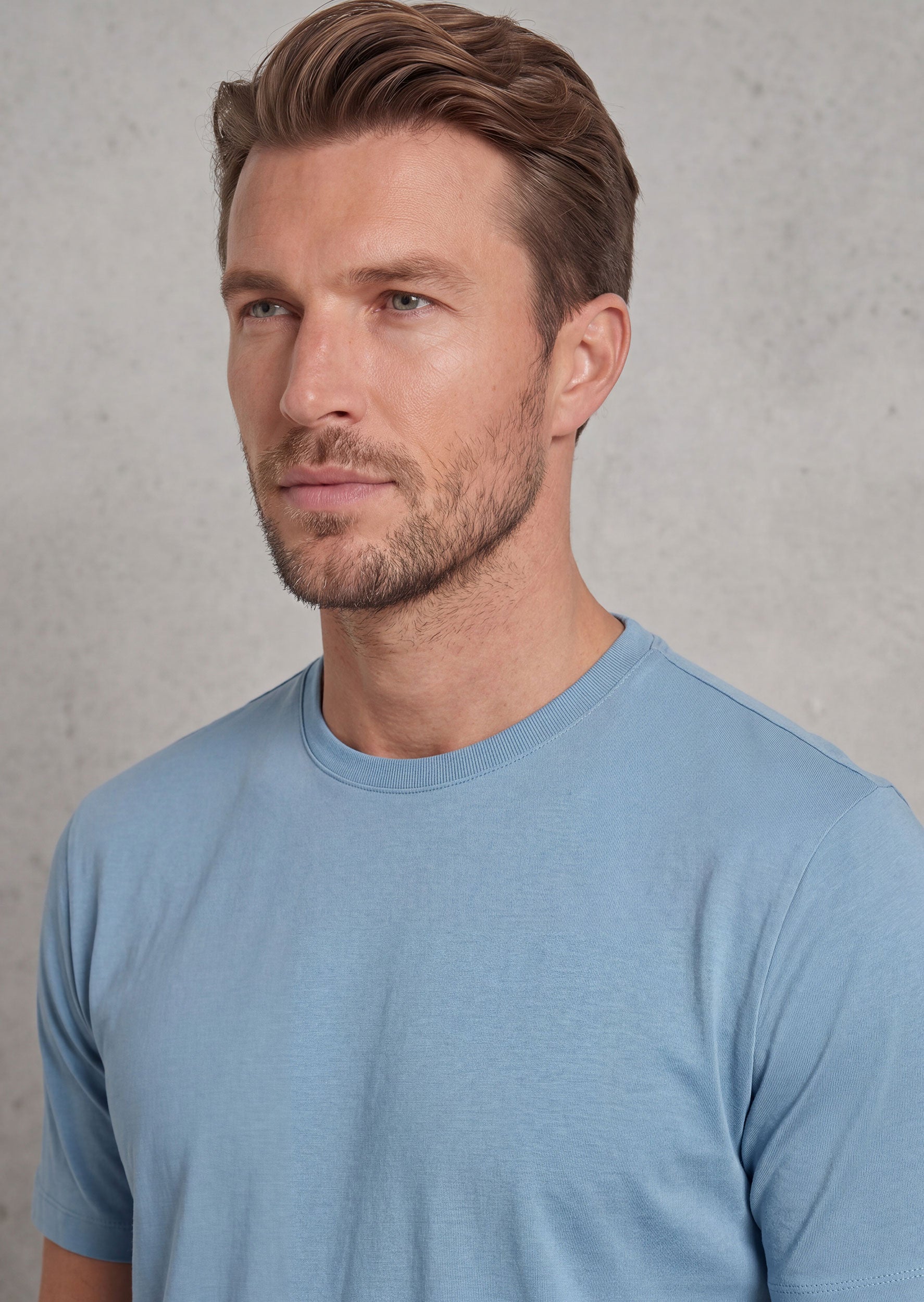 Blue Crew Neck T-shirt
